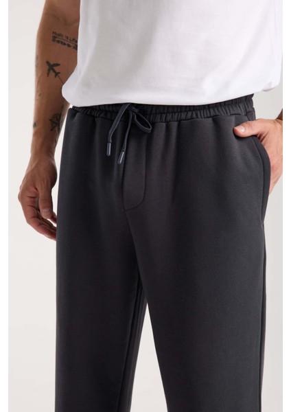 Mendes Baggy Kalıp Diagonal 3 Iplik Kumaş Erkek Eşofman Altı Pantolon - Füme fiyatları