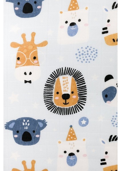 Çift Taraflı Müslin Battaniye 120X180 Minicik Safari Dostları fırsatları