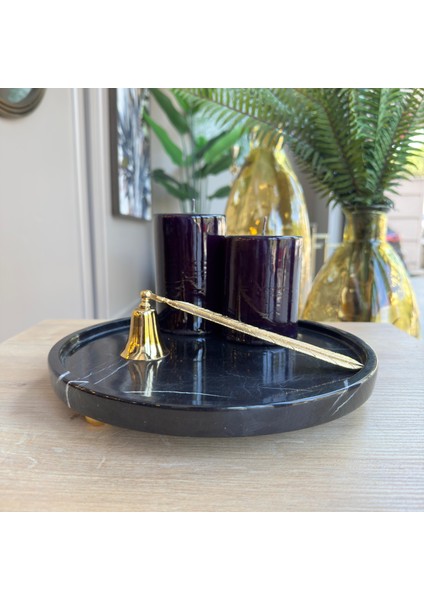 Siyah Mermer Gold Top Ayaklı Sunum Tabağı , Toros Siyahı Mermer Gold Ayaklı Sunumluk fiyatları