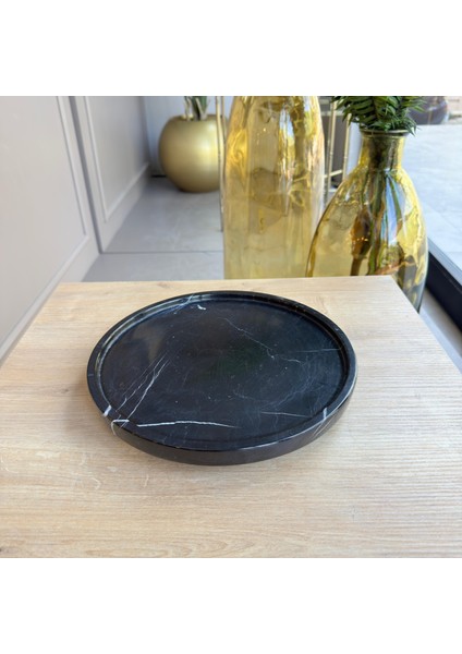 Siyah Mermer Gold Top Ayaklı Sunum Tabağı , Toros Siyahı Mermer Gold Ayaklı Sunumluk indirimleri