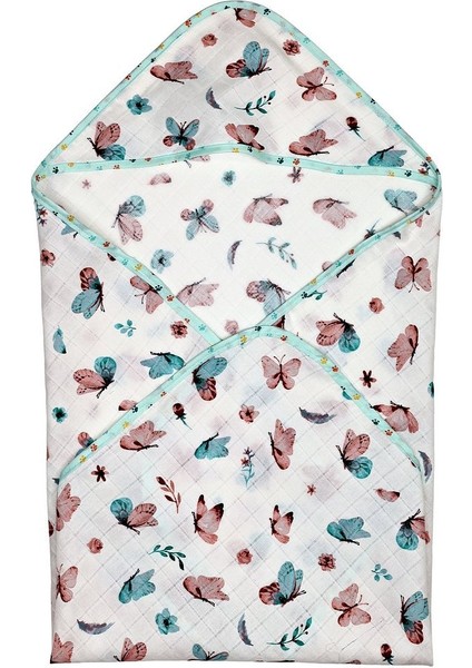 Müslin Kundak Havlu Minicik Kelebek Bahçesi