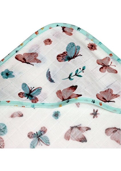 Müslin Kundak Havlu Minicik Kelebek Bahçesi