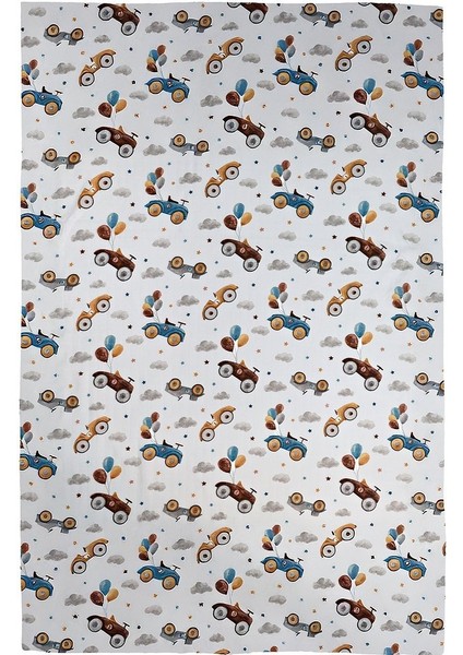 Çift Taraflı Müslin Battaniye 120X180 Minicik Uçan Arabalar modelleri