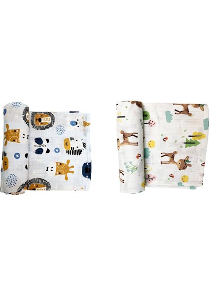Müslin Örtü Ikili 90X90 Minicik Safari Dostları - Minicik Geyik Bahçesi fiyatları