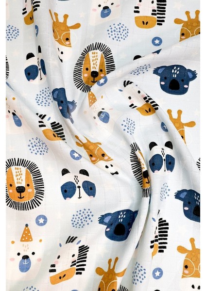 Müslin Örtü Ikili 90X90 Minicik Safari Dostları - Minicik Geyik Bahçesi