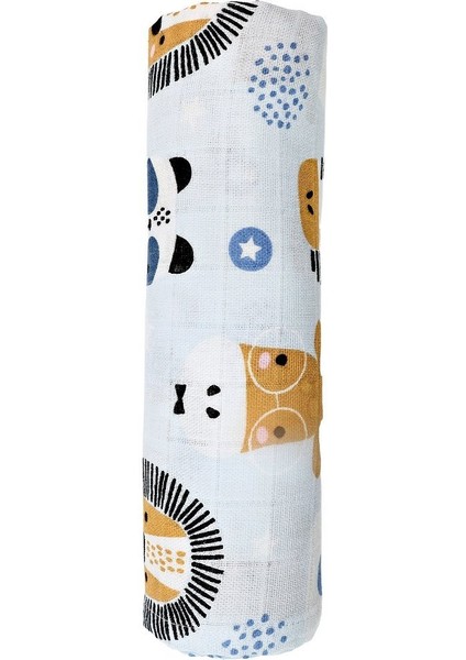 Müslin Örtü Tekli 100X100 Minicik Safari Dostları