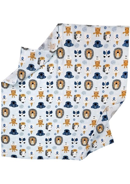 Müslin Örtü Tekli 100X100 Minicik Safari Dostları modelleri