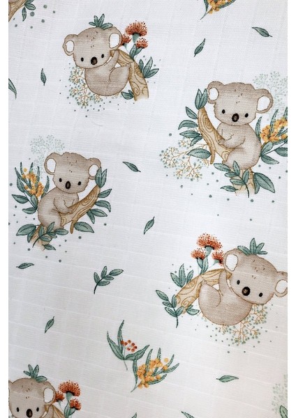 Müslin Örtü Tekli 100X100 Minicik Koala Sevgisi