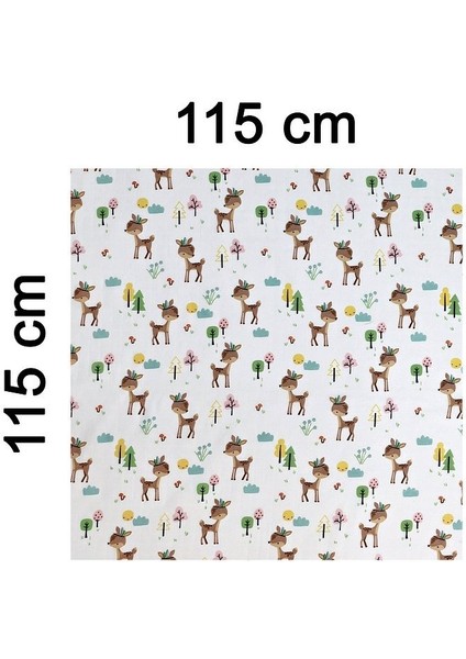 Minicik Geyik Bahçesi Müslin Örtü Tekli 115X115 fırsatları