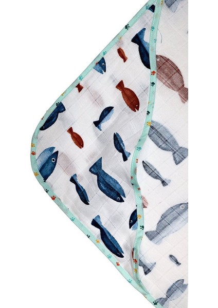 Müslin Kundak Havlu Minicik Balık Dünyası indirimleri