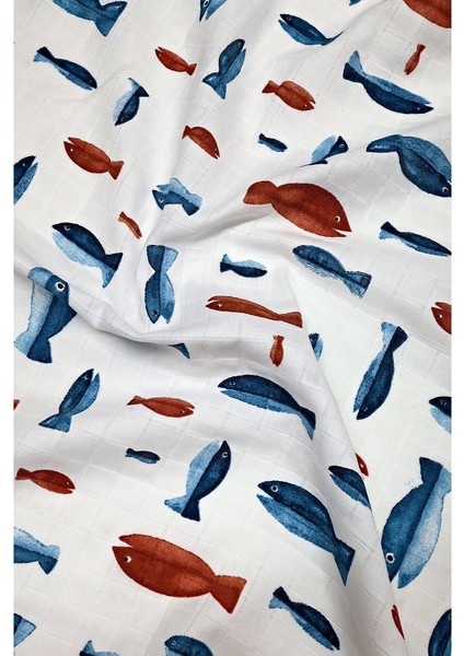 Müslin Kundak Havlu Minicik Balık Dünyası