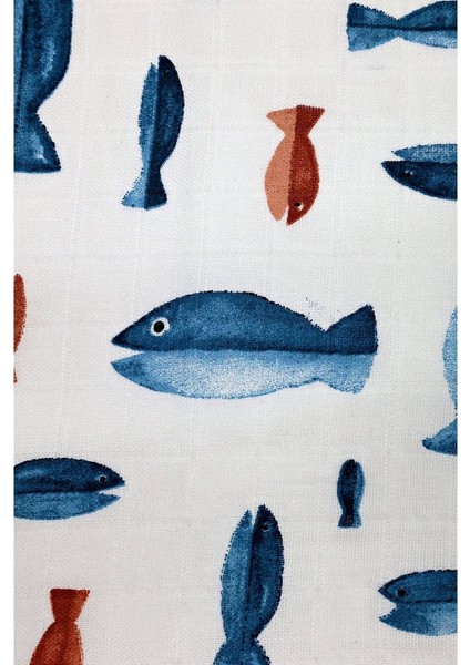 Müslin Kundak Havlu Minicik Balık Dünyası