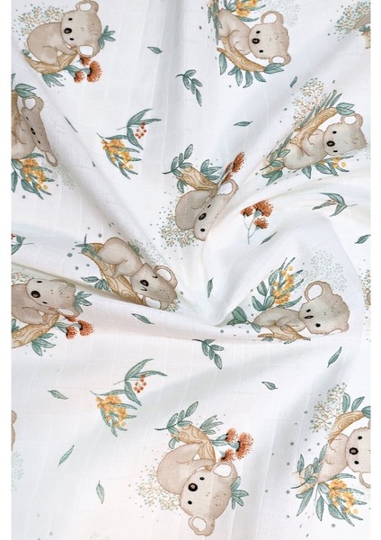 Minicik Koala Sevgisi Müslin Örtü Tekli 115X115 indirimleri