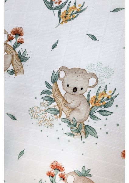 Minicik Koala Sevgisi Müslin Örtü Tekli 115X115