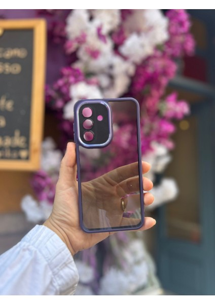 Samsung Galaxy A36 5g Uyumlu Kaliteli Sararmaz Mor-Şeffaf Kılıf - Kırılmaz Cam Hediyeli fiyatları
