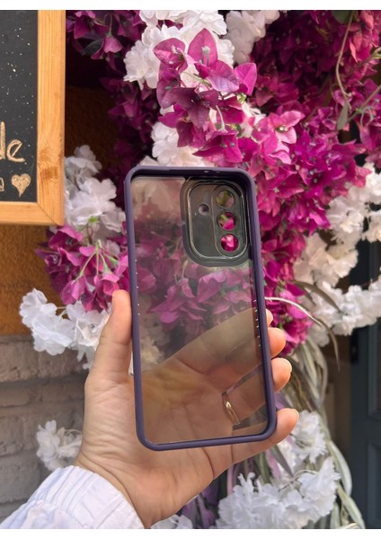 Samsung Galaxy A36 5g Uyumlu Kaliteli Sararmaz Mor-Şeffaf Kılıf - Kırılmaz Cam Hediyeli modelleri