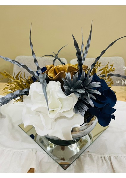 Gümüş Hediyelik Lüks Eva Aranjman Dekoratif(AYNA DAHİL DEĞİLDİR.)