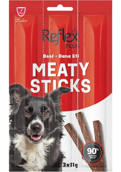 Meaty Sticks Dana Etli Köpek Ödül Çubuğu 3X11GR Otuzlu Paket