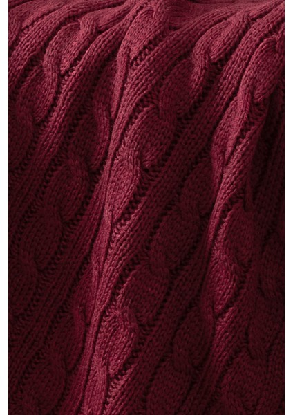 Ponponlu Triko Örme Tv Battaniyesi – Koltuk & Omuz Şalı & Diz Battaniyesi – 130x170cm fırsatları