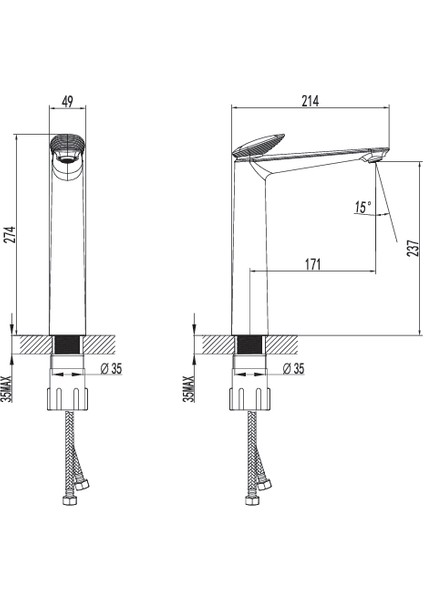 Olive Çanak (Yüksek Tip) Lavabo Bataryası fiyatları
