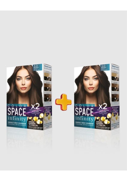 Infinity 2'li Set Saç Boyası 3.0 Koyu Kahve