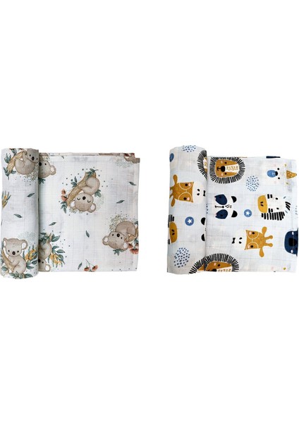 Müslin Örtü Ikili 90X90 Minicik Koala Sevgisi-Minicik Safari Dostları fiyatları