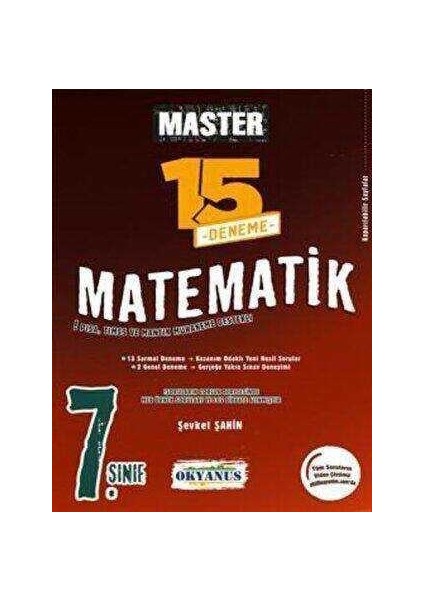 7. Sınıf Master 15 Matematik Deneme
