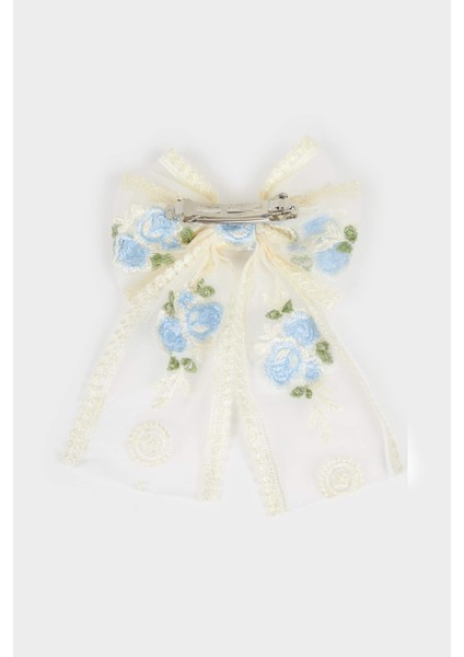 Kadın Kurdele Görünümlü Tüllü Gül Desenli Toka F7683AXNS modelleri