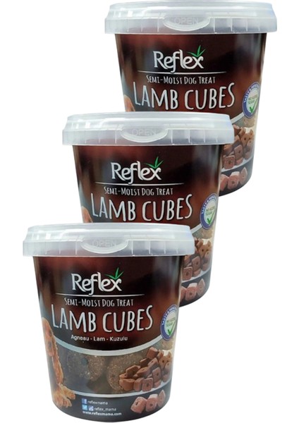 Semi Moist Kuzu Etli Küp Yetişkin Köpek Ödül Maması 500 gr Üçlü Paket