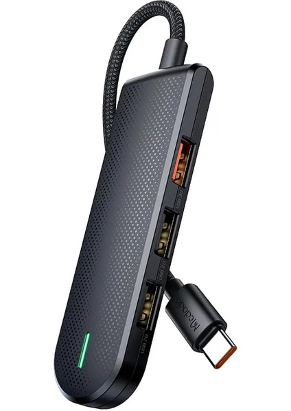 HU-1430 5 In 1 Type-C Çoklayıcı (Usb3.0x1+Usb2.0x2+Sd/tf Card Slotx1)- Gri