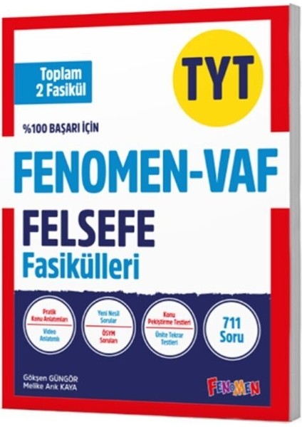 Fenomen Yayıncılık TYT VAF Felsefe Fasikül Seti