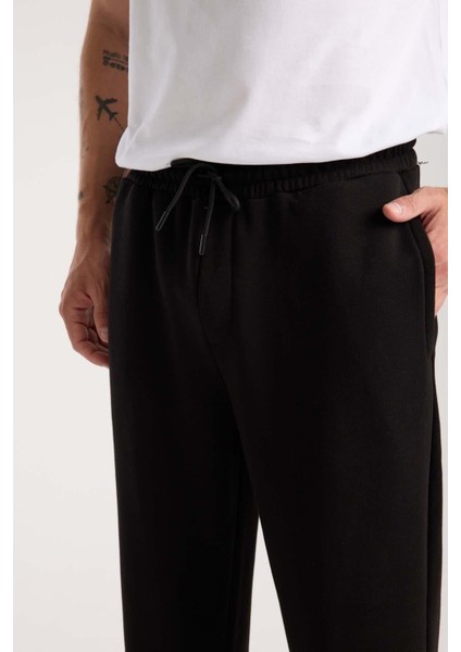 Mendes Baggy Kalıp Diagonal 3 Iplik Kumaş Erkek Eşofman Altı Pantolon - Siyah fiyatları