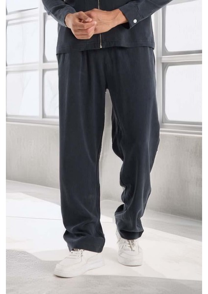 Baggy Kalıp Cupra Kumaş Jogger Erkek Eşofman Takımı - Füme modelleri