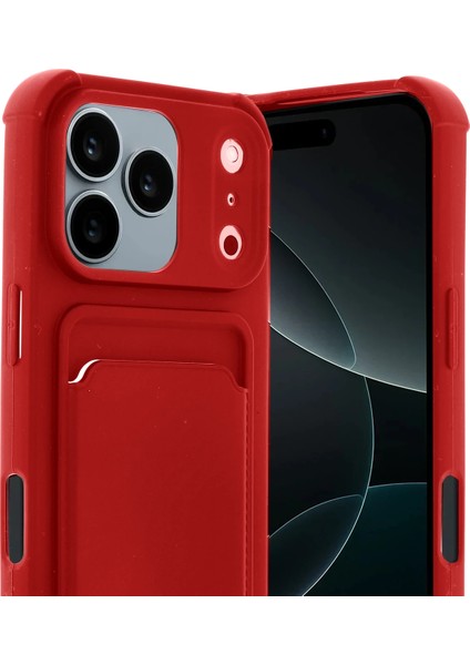 iPhone 17 Pro ile Uyumlu Kılıf Tpu Silikon, Kamera Korumalı, Kartlık Bölmeli Card Case fiyatları