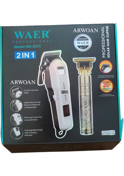 Profesyonel Saç ve Kontur Traş Makinesi Seti – 2’li Set