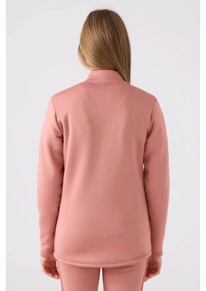 Fermuarlı Pembe Kız Çocuk Sweatshirt 32216MW modelleri