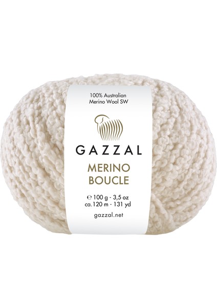 Merino Boucle 100GR 120MT El Örgü Ipliği