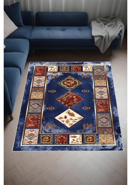 Dijital Baskı Klasik Desenli Kilim Görünümlü Dekoratif Makinada Yıkanabilir Salon ve Yolluk Halısı fiyatları