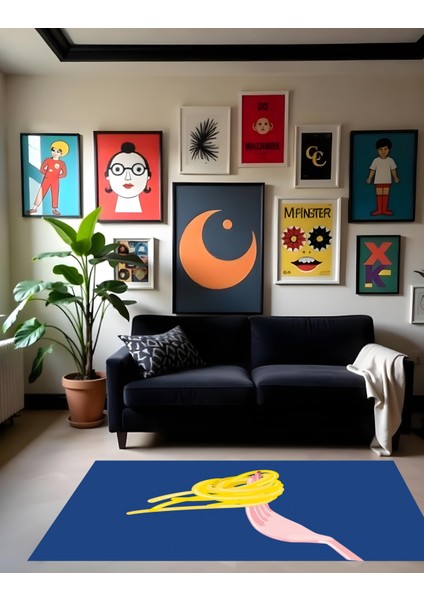 Dijital Baskı Modern Kaymaz Taban Leke Tutmaz Makinada Yıkanabilir Salon Halısı ve Mutfak Halısı fiyatları