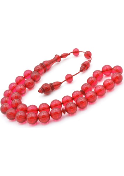 Mesut Elma Usta Işçilikli Pembe Sıkma Kehribar Tesbih modelleri