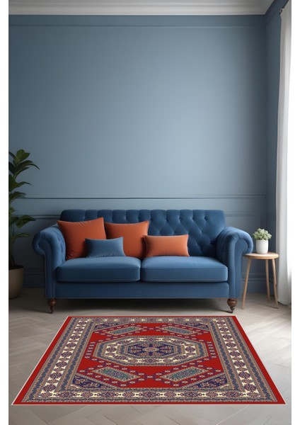 Dijital Baskı Klasik Desenli Çerçeveli Dekoratif Makinada Yıkanabilir Salon ve Yolluk Halısı fiyatları