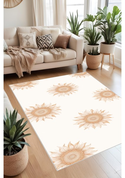 Bohem Halı - Dijital Yıkanabilir Kaymaz Taban Leke Tutmaz Salon Halısı Mutfak Halısı ve Yolluk Halı