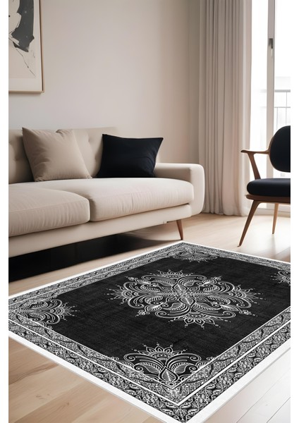 Dijital Baskı Modern Klasik Desenli Çerçeveli Dekoratif Makinada Yıkanabilir Salon ve Yolluk Halısı fiyatları