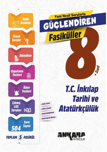 Ankara 8. Sınıf T.c. Inkılap Tarihi ve Atatürkçülük Güçlendiren Fasikül Ankara Yayıncılık