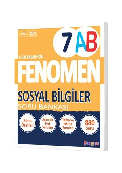 Fenomen Okul 2025 7. Sınıf Sosyal Bilgiler A - B Serisi Konu Özetli Soru Bankası