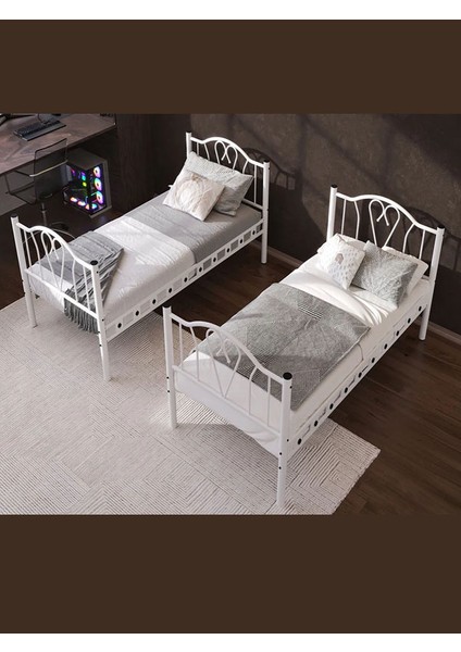 Argimo Orkide Genç Odası Metal Ranza ve Karyola 90 x 190 Beyaz modelleri