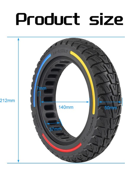 9.5inch 9.5x2-6.1 Katı Lastik Elektrikli Scooter Aşınmaya Dayanıklı Off-Road Lastikleri M365 Elektrikli Scooter (Yurt Dışından) fırsatları