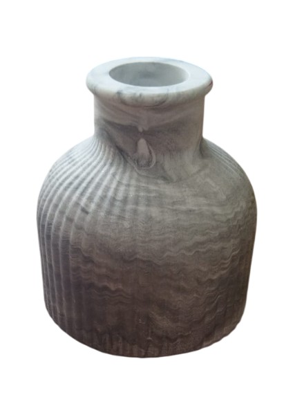 Homemade Dekoratif Obje Gri Desenli Vazo indirimleri