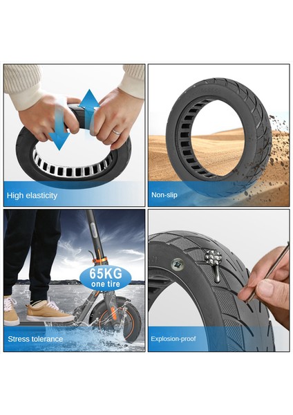 10X2.125 Elektrikli Scooter Ninebot Için Katı Katı Lastik F20 F20 F25 F30 F40 Tubeless Remodel Kalın 10 Inç Lastik (Yurt Dışından) indirimleri