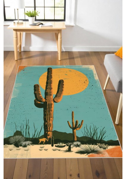 Makinede Yıkanabilir Kaymaz Taban Leke Tutmaz Bohem Desen Mutfak Halısı Salon Halısı ve Yolluk